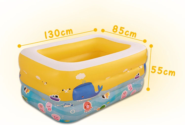 Большой детский надувной бассейн с eletric насосом и океаническим мячом квадратный