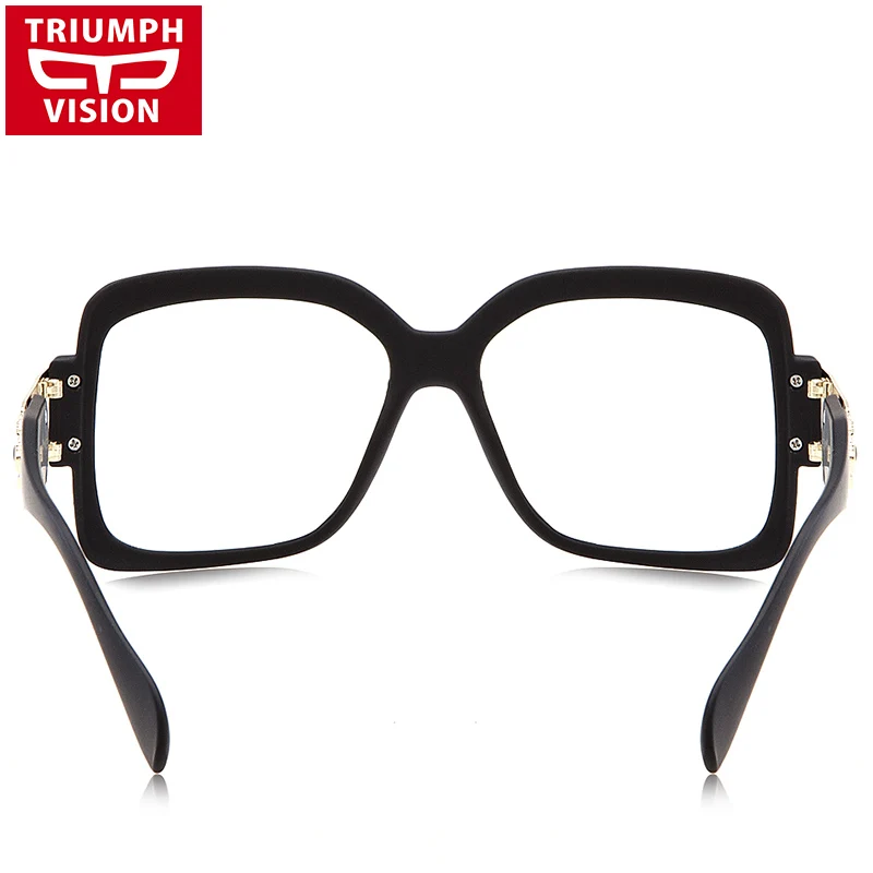 TRIUMPH VISION прозрачные линзы оправа Женские квадратные черные оправы для оптических очков женские классные большие очки новые очки