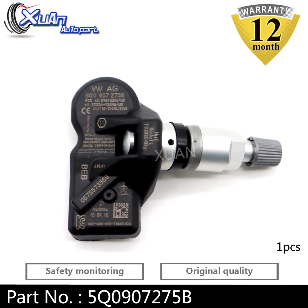 XUAN датчик давления в шинах TPMS 5Q0907275B для AUDI Q7 Q5 Q3 TT A8 A6 A7 A3 R8 SKODA BENTLEY PORSCHE mlaren VOLKSWAGEN