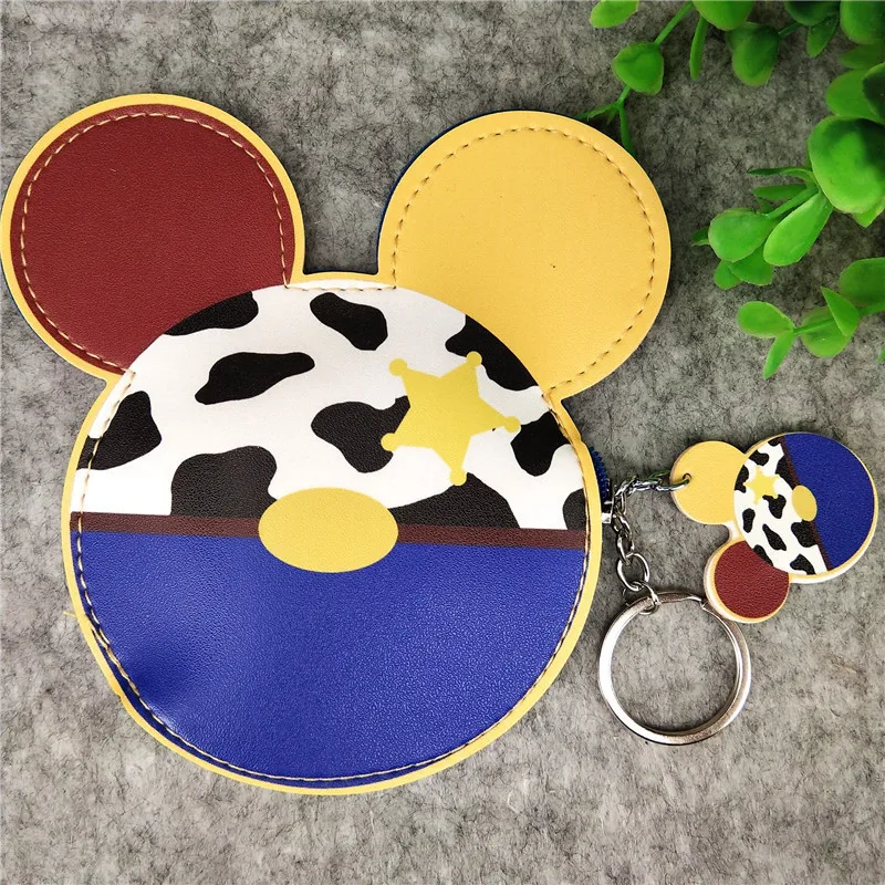 PU Leather Cute Mouse Big Ears Coin Purses Women's Kawaii Zipper Change Purse Wallet Girls Cartoon Key Small Pouch Bags | Багаж и