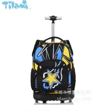 18 inch 18 дюймов колесиках рюкзак для детей школьного рюкзака на колесах Тележка Школьные рюкзаки сумки для подростков детская школьная прокатки рюкзак - Цвет: 18 inch