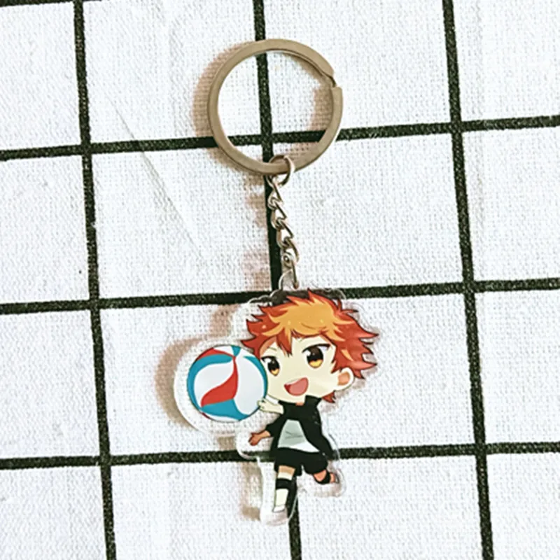Акриловая цепочка для ключей с подвеской аниме Haikyu Nekoma школьная волейбольная