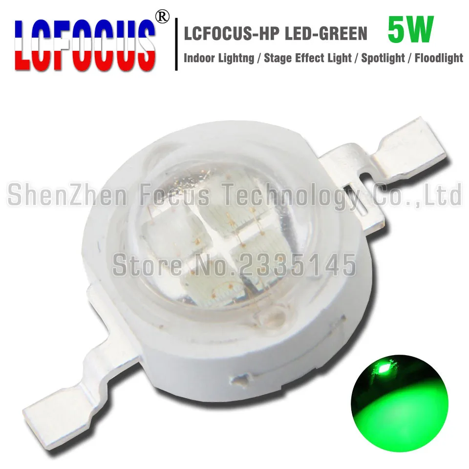 Высокая мощность светодиодный чип 5 Вт Зеленый 520 525nm COB диод SMD для DIY супер яркий