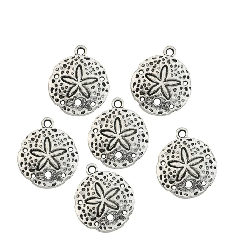 

20pcs Antique Silver Plated Starfish Shell Charms Pendants for Jewelry Making Bracelet Accessories DIY Handmade Craft 15x12mm