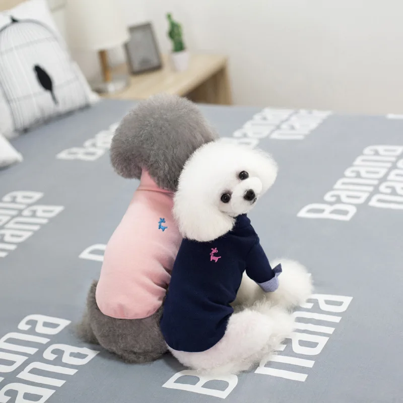 Kawaii кошка, собака одежда Костюмы Чихуахуа Йорки Мальтийский хлопковые кашемировые мягкий чистый Костюмы джентльмен рубашки, толстовки