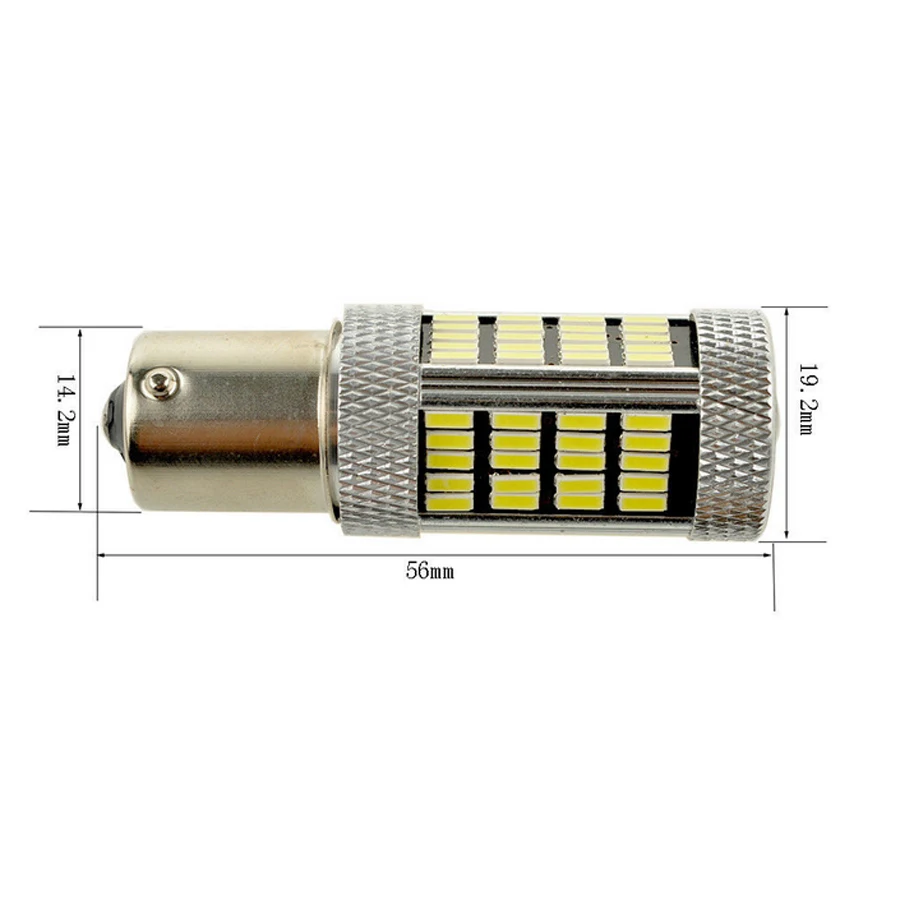 1 шт. авто светодиодный 1156 BA15S BAU15S BAW15S 4014 92 SMD белый 12В P21W PY21W PR21W автомобильный
