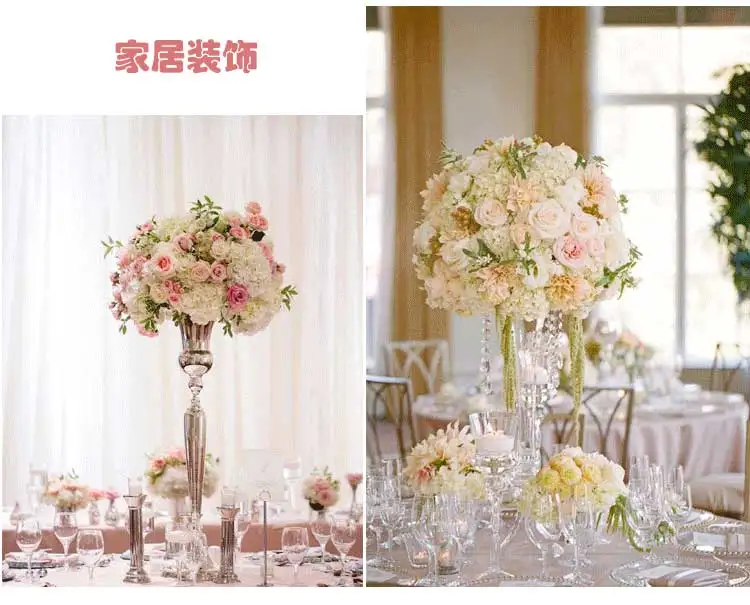 

Giant Dia-40cm artificial silk hydrangea rose road lead BIG flowers wedding Table centerpiece flower 4pcs/lot