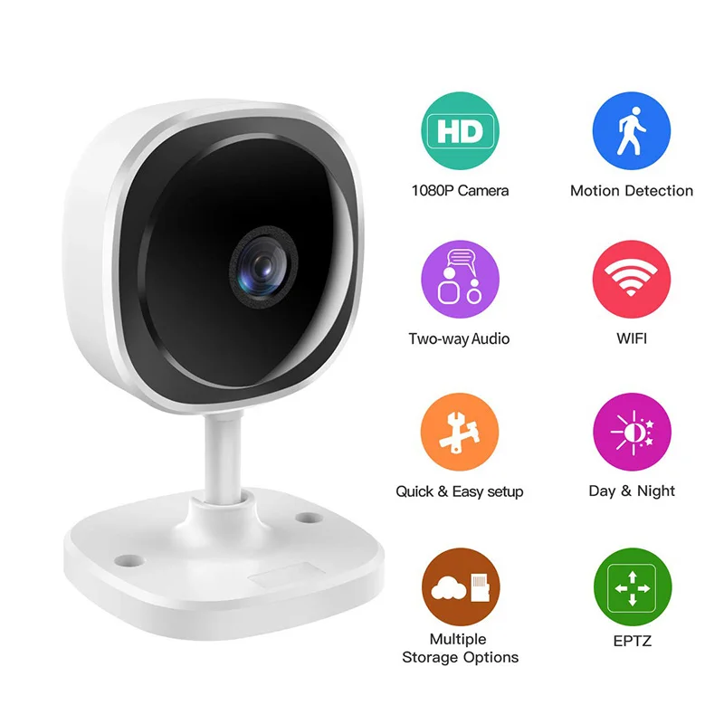 Wireless Security Camera 1080p, Baby Monitor Home WiFi Surveillance Camera Indoor IP Camera with Night Vision, 2-Way Audio
