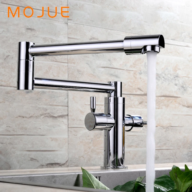 MOJUE retro folding kitchen sink faucets spray faucet flexible tap basin mixer double handle MJ8253 | Обустройство дома