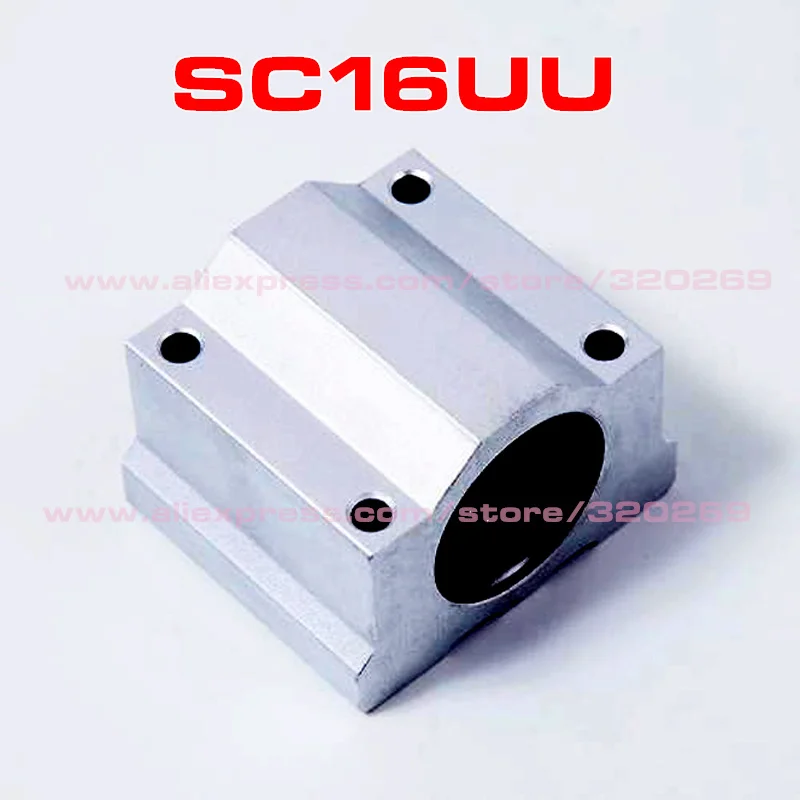 4 шт х SC16UU SCS16UU линейная ось шарового подшипника блок с LM16UU Буш Подушка для 16 мм