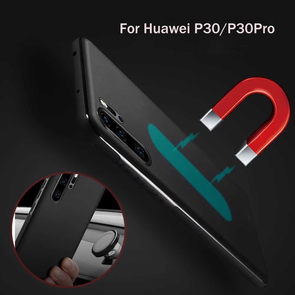 Новинка для Huawei P30/P30Pro магнитный автомобильный держатель чехол Мягкий ТПУ
