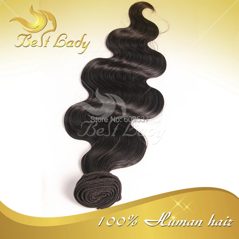 2014 ВЫСОКОЕ качество оптовой бразильский плетение волос на теле 12 &quot-28&quot черный