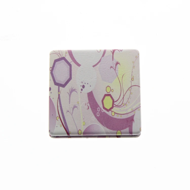 

6*6cm Square Double Sided Stainless Steel Cute Small Folding Portable Handbag Compact Mirror