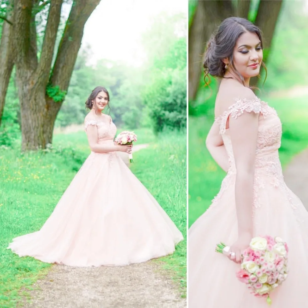 Последним Бальное платье С Плеча Кружева Аппликация Вечернее Платье Жемчуг Плюс