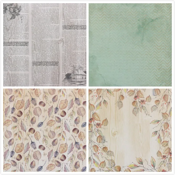 12 листов бумаги для скрапбукинга в виде зрелого граната|Крафт-бумага| |