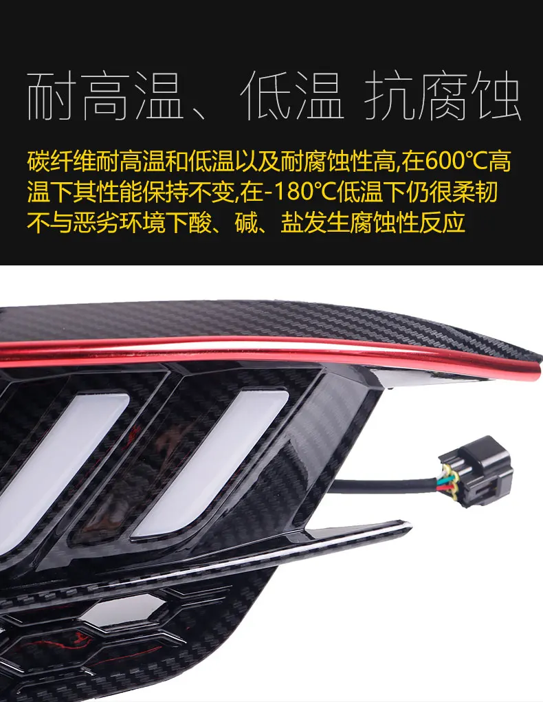 Sanvi новейший высококачественный светодиодный DRL из углеродного волокна для Honda Civic- светодиодный задний блок освещения 3 цвета модели СВЕТОДИОДНЫЙ Свет автомобиля