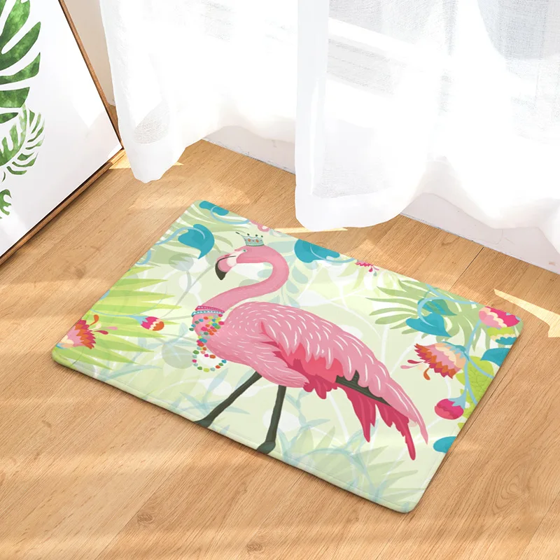 Для ванной Коврики Розовый фламинго печатных Ковры Ванная комната Абсорбент Коврики туалет ковры Кухня пол Коврики украшения дома дверь Коврики 50x80 см