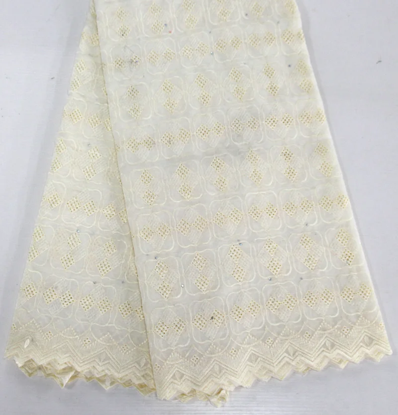 2018 Style African Cotton Swiss Voile Lace Fabric For Party Dress High Class In Switzerland Stones ZDDY | Дом и сад