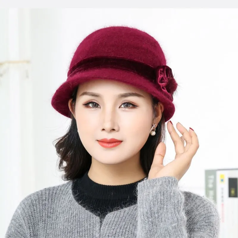 Лидер продаж зимние женские вязаные шапочки с цветочным рисунком женская шапка