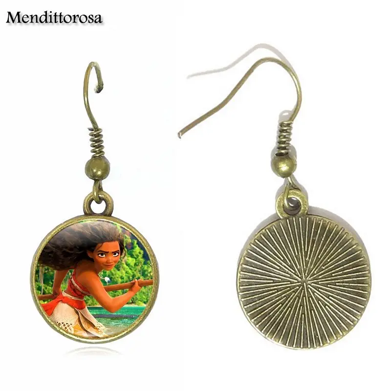 Модные серьги-клипсы Mendittorosa из фильма Моана для женщин и девушек ручной работы
