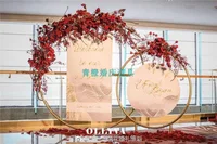 Gold White metal wreath frame for wedding door bubble rack flower stand and wedding arch stands
