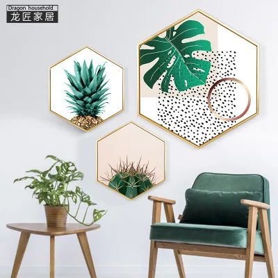 Декоративная роспись Шестигранная креативная настенная живопись в