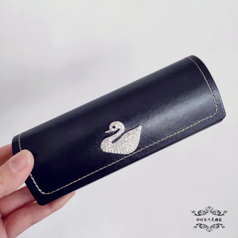 swan Vazrobe солнцезащитные очки коробка для женщин и мужчин DIY символ сильные чехлы для очков черный розовый модные очки хранения магнитные коробки - Цвет: swan