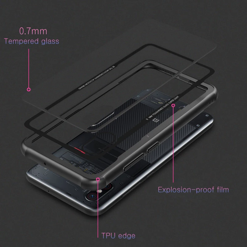 Чехол для xiaomi mi 8 Explorer Version чехол MOFI из закаленного стекла задней панели