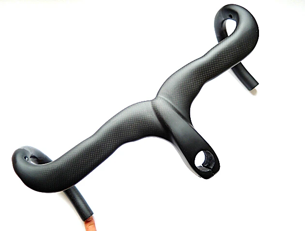 top T700 carbon fiber internal road handlebar (handlebar with stem )fork clamp diameter 28.6 MM bike parts bicycles | Спорт и