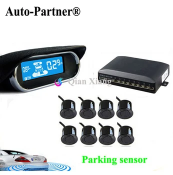 Parking Sensors 8 Rear Front View Reverse Backup Radar Kit System Electronics Accessories+LCD Display Monitor For Toyota