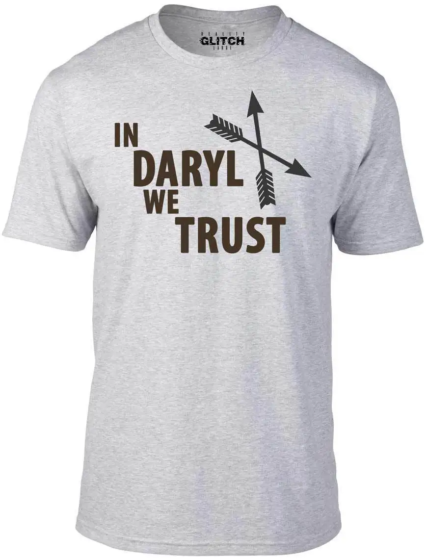 

Mens In Daryl We Trust Walking Horror Zombie Dead Wolveshigh Quality Men'S Cotton Clothing T-Shirts Custom Shirts