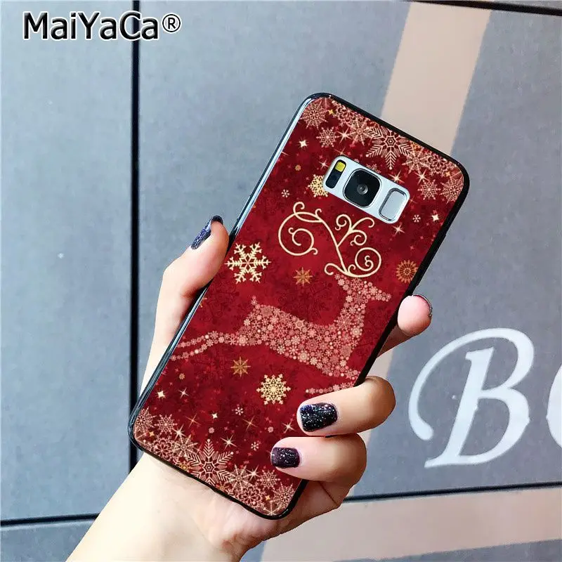 MaiYaCa новый год Рождество олень Санта чехол для телефона Samsung Galaxy S20 S9 plus S7 edge S6 S10Plus