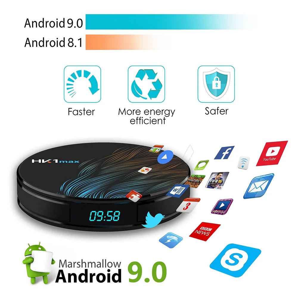 ТВ-приставка Android 9 0 HK1 MAX 4K HD Smart IPTV tvbox 2 4 & 5G двойной WiFi RK3328 мини-приставка Google