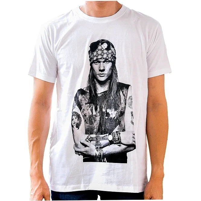 2018 Новая летняя мужская горячая Распродажа модная футболка Axl Rose Повседневная с