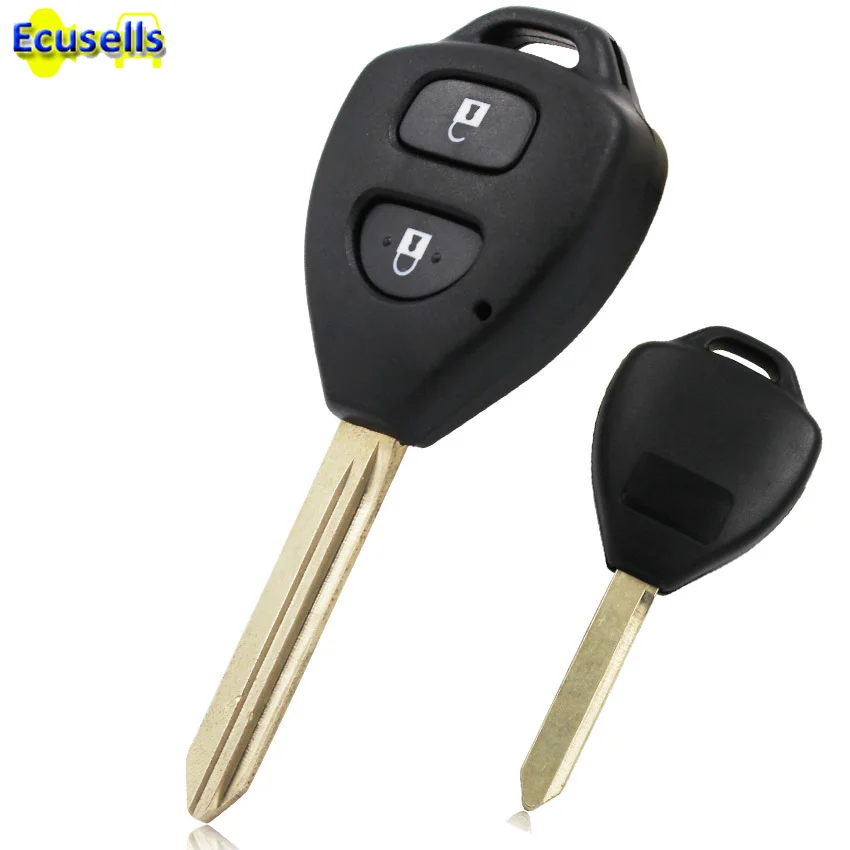 2 кнопки дистанционного ключа оболочки чехол Fob для Toyota Auris Corolla Verso Yaris TOY47 Uncut
