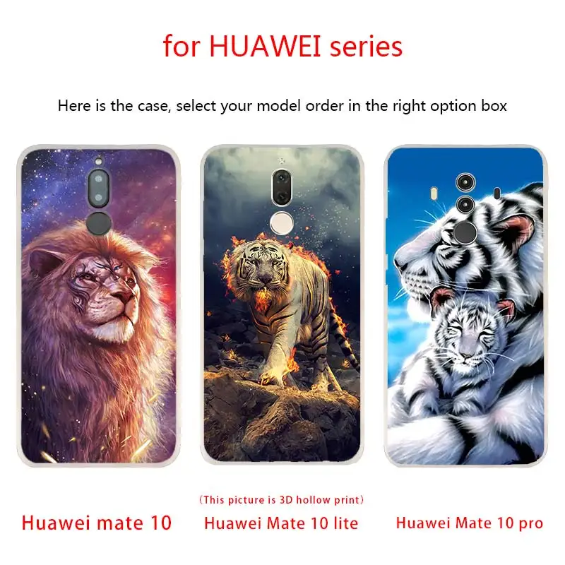 Классические чехлы для телефонов с Львом тигром волком Huawei Mate 30 20 10 Lite Pro Мягкий