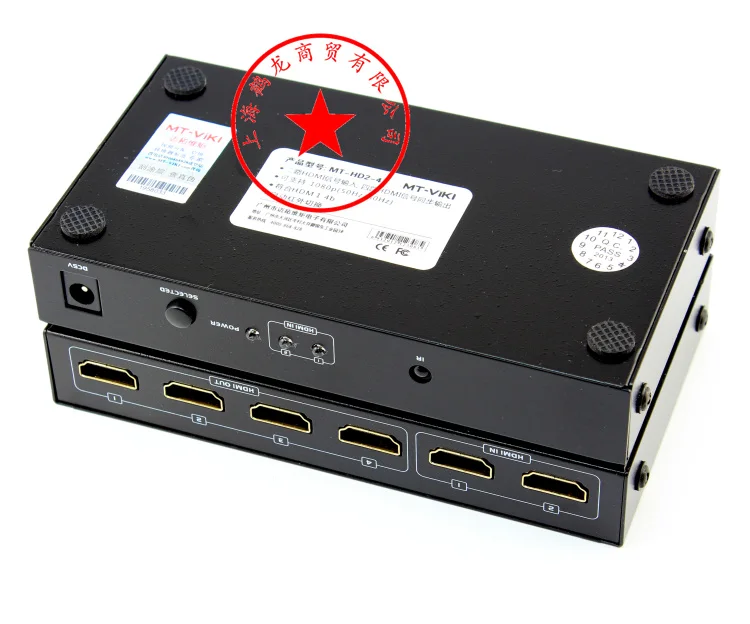 2 в 4 выхода HDMI переключатель сплиттер коробка с авто ИК пульт дистанционного