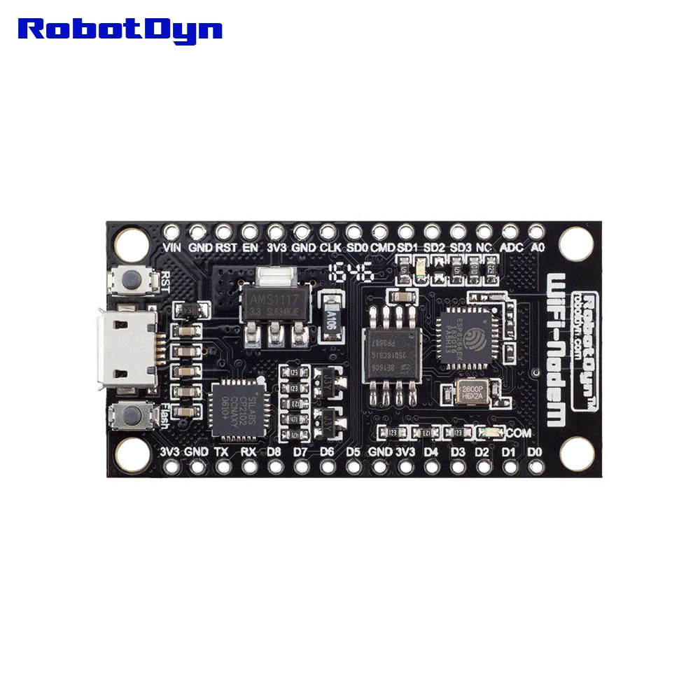 Модуль Wi-Fi NodeMCU V3 Lua встроенная память ESP8266 + 16M flash USB-серийный CP2102 | Электронные