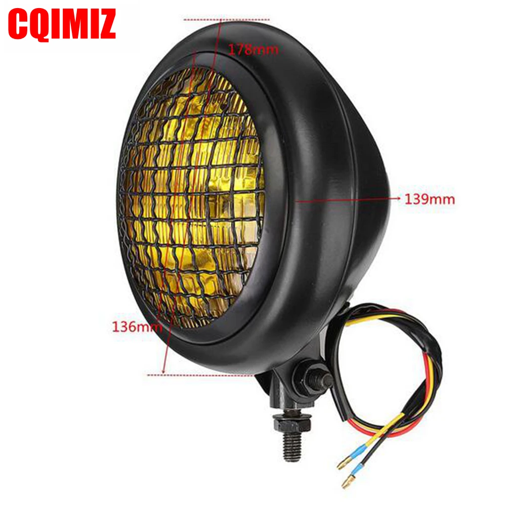 7 дюймовый мотоциклетный настраиваемый черный ретро решетчатый гриль для старой