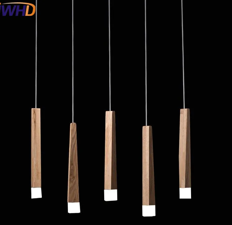 Светодиодный подвесной светильник IWHD с одной головкой современный деревянный