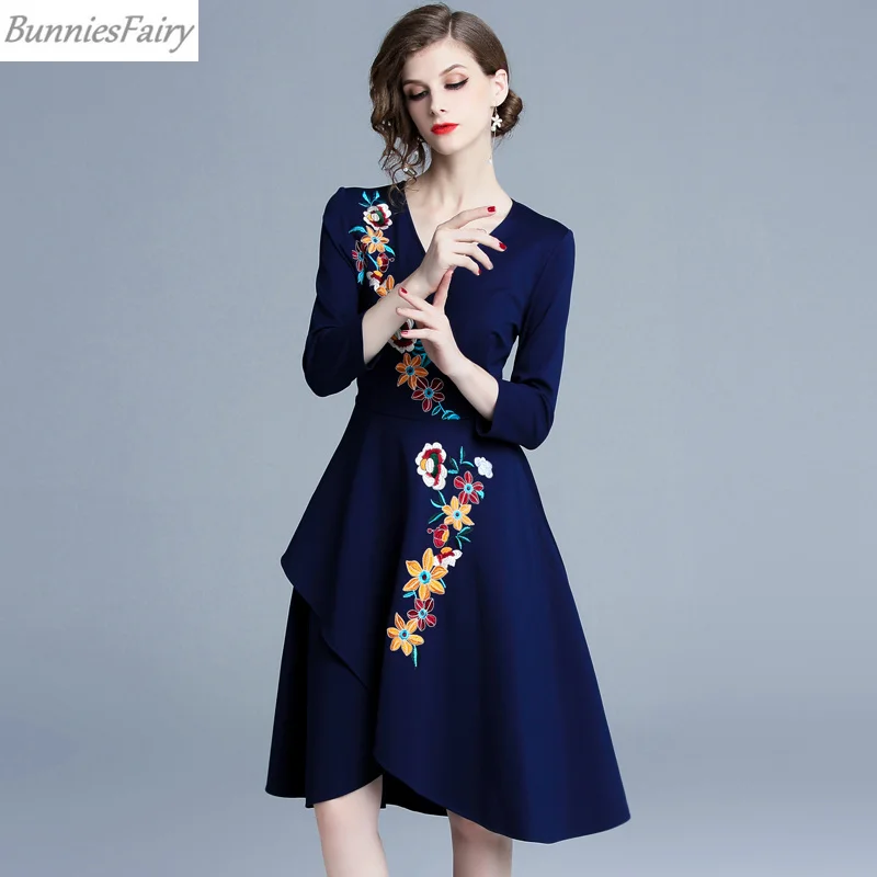 BunniesFairy 2018 осенне зимнее женское модное платье принцессы в винтажном ретро стиле
