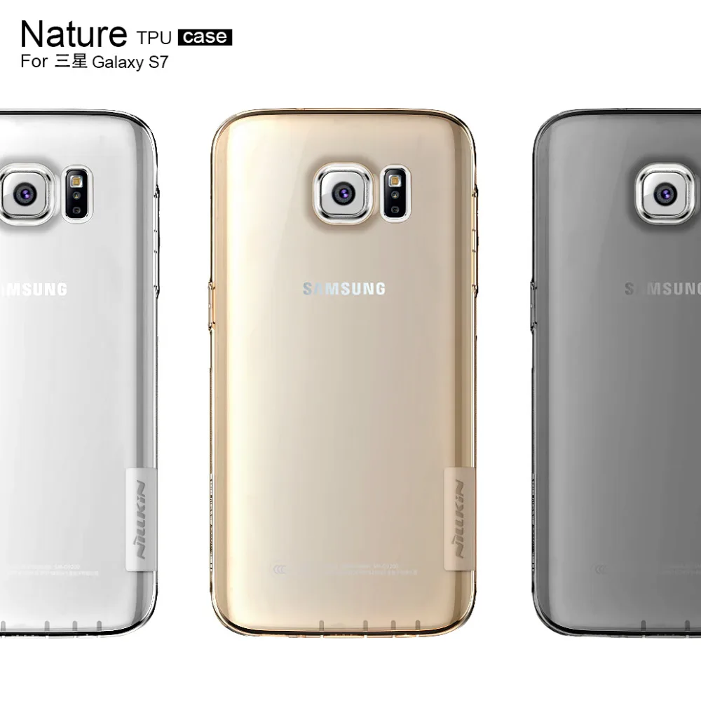 Для samsung Galaxy S7 NILLKIN Nature TPU мягкий чехол на заднюю панель прозрачный натуральный силиконовый чехол с розничной посылка