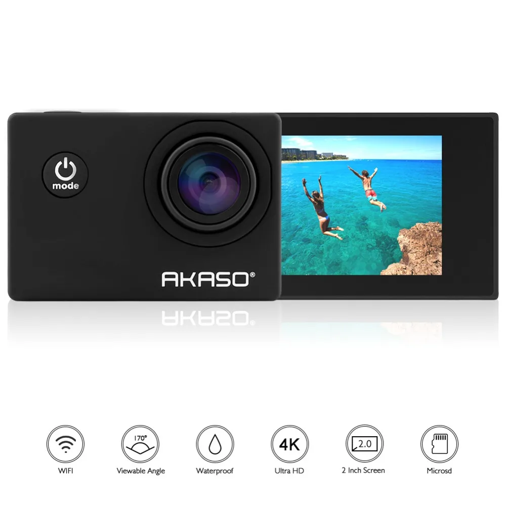 AKASO EK6000 Экшн камера Ultra HD 4 K WiFi 2 0 &quot170D подводный водонепроницаемый шлем Cam