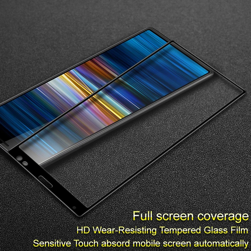 Полноразмерное закаленное стекло MOBFONE для Sony Xperia 10 защита экрана Sony10 клеевая