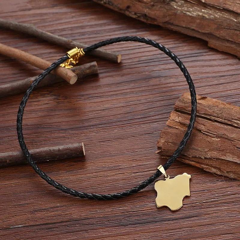 Shamty Нигерия карта чокер ожерелье кулон золотой цвет украшения Африки бренд