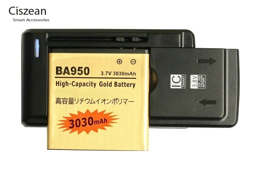 Фото 3030mAh BA950 золотистый сменный аккумулятор + универсальное зарядное устройство USB