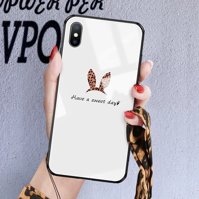 Чехол из закаленного стекла 6d для iPhone X XR XS Max взрывозащищенный стеклянный чехол с