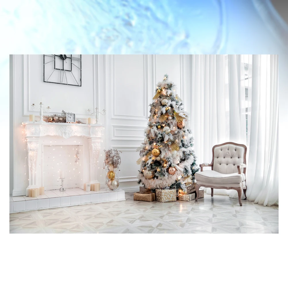 Рождественские Вечерние Декорации для фотостудии праздничная настенная