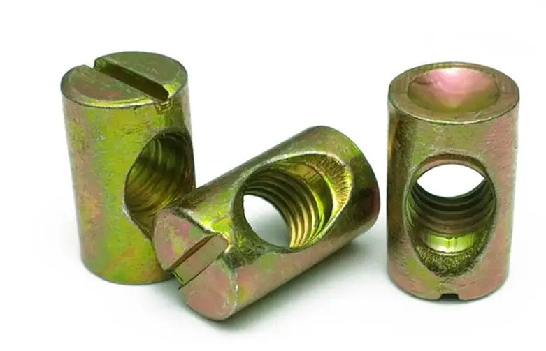 Гайка для мебели 100 шт. гайка с горизонтальным отверстием M6 * 13 мм молотком фитинги