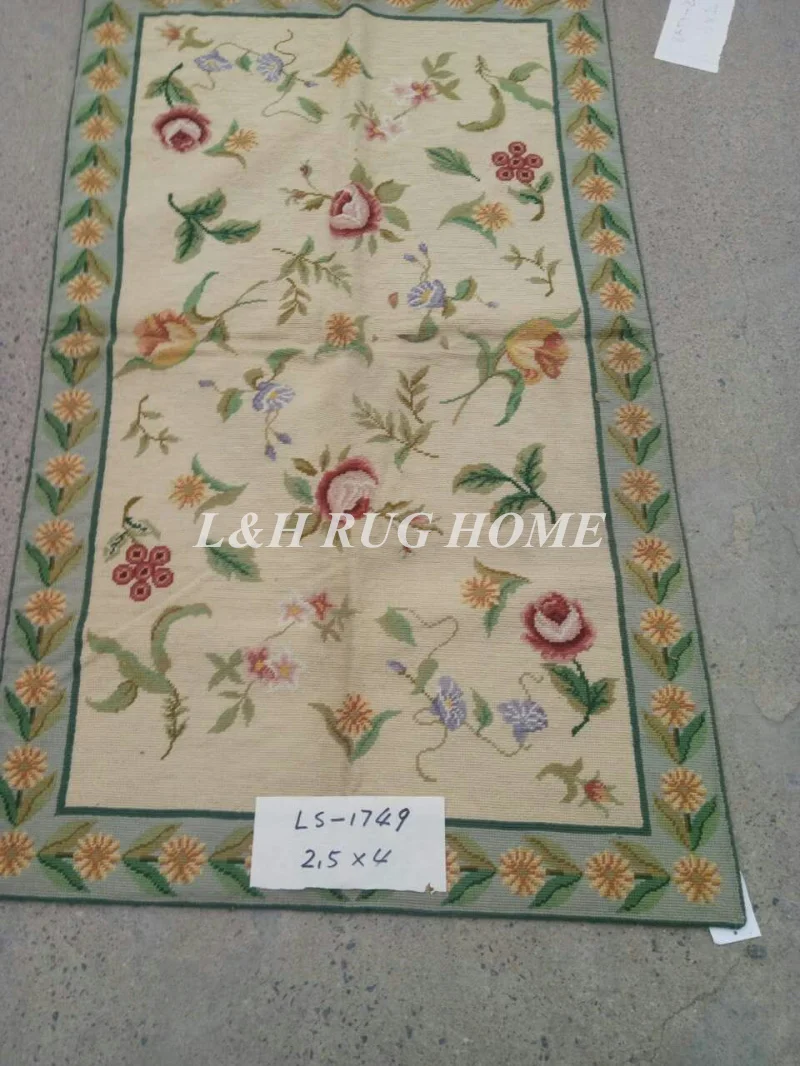 

Free shipping 2.5'x4' Handmade needlepoint woolen rugs,100% handmade New Zealand wool carpets